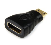 StarTech.com Mini HDMI uz HDMI adapteris - 4K ātrgaitas HDMI adapteris - 4K 30 Hz Ultra HD liela ātruma HDMI adapteris - HDMI 1.4 - apzeltīti savienotāji - UHD Mini HDMI adapteris 4K - melns