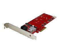 StarTech.com 2x M.2 NGFF SSD RAID kontrollera karte un 2x SATA III porti — PCIe