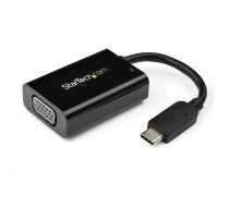 StarTech.com USB C uz VGA adapteris ar strāvas padevi - 1080p USB Type-C uz VGA monitoru video pārveidotājs ar uzlādi - 60 W PD caurlaide - saderīgs ar Thunderbolt 3 - melns