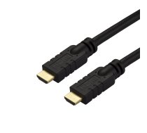 StarTech.com 30 pēdu (10 m) HDMI 2.0 kabelis — 4K 60 Hz aktīvais HDMI kabelis — CL2, paredzēts uzstādīšanai sienā — garš, izturīgs ātrdarbīgs UHD HDMI kabelis — HDR, 18 Gbps – vads no malas — melns