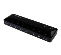 StarTech.com 10 portu USB 3.0 centrmezgls ar uzlādes un sinhronizācijas pieslēgvietām — 2 x 1,5 A porti ~ 10 portu USB 3.0 centrmezgls ar uzlādes un sinhronizācijas portiem — 5 Gbps — 2 x 1,5 A porti