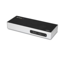 StarTech.com USB 3.0 dokstacija — divu monitoru klēpjdatora dokstacija ar HDMI un DVI/VGA video — 6 portu USB 3.1 Gen 1 5Gb/s centrmezgls, GbE, audio — universāls A tipa doks — Windows un Mac