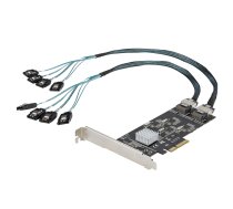 StarTech.com 8 portu SATA PCIe karte — PCI Express 6Gbps SATA paplašināšanas adaptera karte ar 4 saimniekdatora kontrolleriem — SATA PCIe kontrollera karte — PCI-e x4 Gen 2 līdz SATA III — SATA HDD/SSD