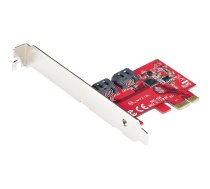 StarTech.com SATA PCIe karte — 2 portu PCIe SATA paplašināšanas karte — 6 Gbps — pilns/zems profils — PCI Express uz SATA adapteris/kontrolleris — ASM1061 bez raidīšanas — PCIe–SATA pārveidotājs