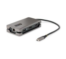 StarTech.com USB-C daudzportu adapteris — 4K 60 Hz HDMI/DP — 3 portu USB centrmezgls — 100 W strāvas padeves caurlaide — GbE — ceļojumu mini dokstacija ar uzlādi — 1 pēdas/30 cm apvelkams kabelis