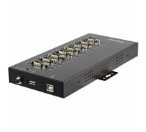 StarTech.com 8 portu seriālais centrmezgls no USB uz RS232/RS485/RS422 adapteris — rūpnieciskais USB 2.0 līdz DB9 seriālā pārveidotāja centrmezgls — IP30 novērtējums — Din sliedes montāžas metāla seriālais centrmezgls — 15kV ESD aizsardzība