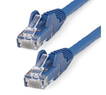 StarTech.com 1 m CAT6 Ethernet kabelis — LSZH (zemas dūmu nulles halogēns) — 10 gigabitu 650 MHz 100 W PoE RJ45 10 GbE UTP tīkla plākstera vads bez aizķeršanās ar deformācijas novēršanu — zils, CAT 6, ETL verificēts, 24AWG