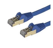 StarTech.com 0,50 m CAT6a Ethernet kabelis — 10 gigabitu ekranēts snagless RJ45 100 W PoE plākstera vads — 10 GbE STP tīkla kabelis ar spriedzes mazināšanu — Blue Fluke pārbaudīts/vadiem ir UL sertificēts/TIA