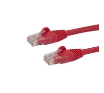 StarTech.com 10 m CAT6 Ethernet kabelis — sarkans CAT 6 gigabitu Ethernet vads — 650 MHz 100 W PoE RJ45 UTP tīkls/plākstera vads bez aizķeršanās ar spriedzes novēršanu, pārbaudīts/vadiem ir UL sertificēts/TIA