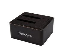 StarTech.com Dual-Bay USB 3.0 uz SATA cietā diska dokstaciju, USB cietā diska dokstacija, ārējā 2,5/3,5 collu SATA I/II/III SSD/HDD dokstacija, karstās nomaiņas cietā diska nodalījumi, augšēja ielāde