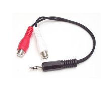 StarTech.com 6 collu stereo audio kabelis — 3,5 mm vīrišķais līdz 2 x RCA mātītei