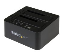 StarTech.com savrupais cietā diska kopētājs, divu nodalījumu HDD/SSD klonētājs/kopētājs, USB 3.1 (10 Gbps) uz SATA III HDD/SSD dokstaciju, cietā diska kopētāja dokstacija, cietā diska klonētājs