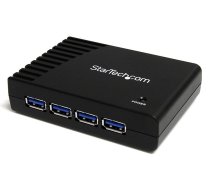 StarTech.com 4 portu melns SuperSpeed ​​USB 3.0 centrmezgls