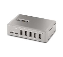 StarTech.com 10 portu USB-C centrmezgls — 8 x USB A/2 x USB C — pašapkalpošanās ar 65 W barošanas avotu — USB 3.1 10 Gbps — galddatora/klēpjdatora USB centrmezgls ar USB IF sertificētu 3 pēdu bloķēšanas kabeli, USB C centrmezgls