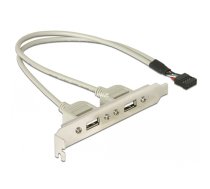 Slotu kronšteins 2x USB 2.0 A tipa ligzda, adapteris