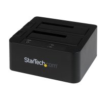 StarTech.com Dual-Bay USB 3.0 / eSATA uz SATA cietā diska dokstacija, USB cietā diska dokstacija, ārējā 2,5/3,5" SATA I/II/III SSD/HDD dokstacija, karstās maiņas cietā diska nodalījumi, augšēja ielāde