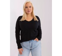 Sieviešu melns plus izmēra džemperis