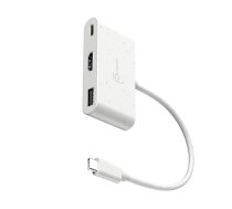 j5izveidojiet JCA379EW — no USB-C® uz HDMI™ un A tipa USB™ ar strāvas padevi