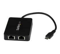 StarTech.com USB-C uz Dual Gigabit Ethernet adapteris ar USB (A tipa) portu