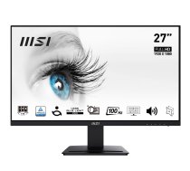 MSI Pro MP273A 27 collu monitors, Full HD (1920 x 1080), 100 Hz, IPS, 4ms, HDMI, DisplayPort, VGA, iebūvēti skaļruņi, pret atspīdumu, pret mirgošanu, mazāk zilas gaismas, TÜV sertificēts, VESA, Kensington , Melns