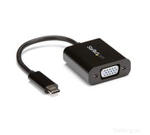 StarTech.com USB-C uz VGA adapteris — melns — 1080p — video pārveidotājs jūsu MacBook Pro — USB C uz VGA displeja sargspraudnis — jauninātā versija ir CDP2VGAEC
