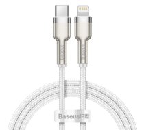 USB-C kabelis priekš Lightning Baseus Cafule, PD, 20 W, 1 m (balts)