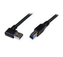 StarTech.com 1 m melns SuperSpeed ​​USB 3.0 kabelis — taisns leņķis no A līdz B — M/M