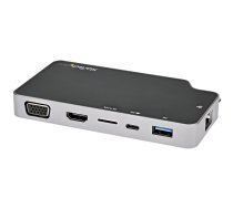 StarTech.com USB C daudzportu adapteris — USB-C uz 4K HDMI vai VGA video ar 100 W barošanas caurlaidi, 2 portu 10 Gbps USB centrmezgls, MicroSD, GbE — USB 3.1 Gen 2 Type-C Mini/Travel Dock