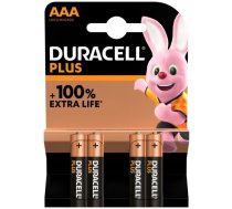 DURACELL PLUS POWER 100 SĀRMA AKUMULATORS AAA LR03 4 VIENĪBAS