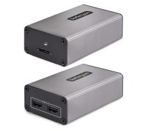 StarTech.com 2 portu USB 3.0 paplašinātājs, izmantojot OM3 daudzmodu šķiedru — LC/LC — 2 x 5 Gbps USB A centrmezgls — 350 m (1150 pēdu) diapazons — izturīgs USB optiskās šķiedras paplašinātājs — optiskais USB paplašinātājs