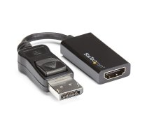 StarTech.com DisplayPort uz HDMI adapteris — 4K 60 Hz Active DP 1.4 uz HDMI 2.0 video pārveidotājs — DP uz HDMI monitora/televizora/displeja kabeļa adaptera sargspraudnis — fiksējams DP savienotājs