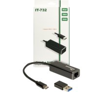 USB adapteris Argus IT-732, USB-C spraudnis > RJ-45 ligzda