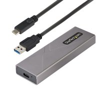 StarTech.com USB-C 10Gbps uz M.2 NVMe vai M.2 SATA SSD korpuss — ārējais M.2 PCIe/SATA NGFF SSD alumīnija korpuss bez instrumentiem — C&A tipa USB resursdatora kabeļi — atbalsta 2230/2242/2260/2280