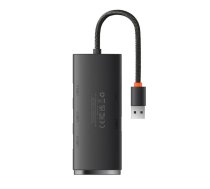 Baseus Lite Series Hub 4in1 USB līdz 4x USB 3.0, 25cm (melns)
