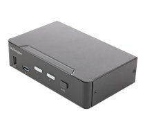 StarTech.com 2 portu HDMI KVM slēdzis — viena monitora 4K 60 Hz Ultra HD HDR — galddatora HDMI 2.0 KVM slēdzis ar 2 portu USB 3.0 centrmezglu (5 Gbps) un 4 portu USB 2.0 HID, audio — karsto taustiņu pārslēgšana — TAA