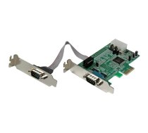 StarTech.com 2 portu zema profila vietējā RS232 PCI Express seriālā karte ar 16550 UART