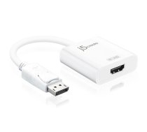 j5izveidojiet JDA158 DisplayPort™ uz 4K HDMI™ aktīvo adapteri, balts