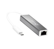 j5izveidojiet JCE133G USB-C™ uz Gigabit Ethernet adapteri, pelēks un balts