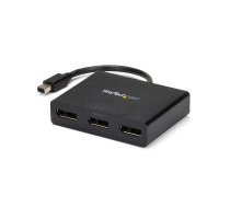 StarTech.com 3 portu vairāku monitoru adapteris — mini DisplayPort uz DisplayPort MST centrmezglu, dubultā 4K 30 Hz un 1 x 1080p — video sadalītājs paplašinātajam darbvirsmas režīmam tikai operētājsistēmā Windows — mDP 1,2–3 DP