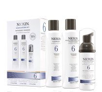 Trial Kit Set Nioxin: System 6, Hair Shampoo, For Cleansing, 150 ml + System 6, Hair Conditioner, For Revitalizing, 150 ml + System 6, Scalp Cream Treatment, For Revitalizing, SPF 15, 40 ml