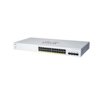 Cisco CBS220-24FP-4G pārvaldīts L2 Gigabit Ethernet (10/100/1000) Power over Ethernet (PoE) Balts