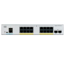 Cisco Catalyst C1000-16P-2G-L tīkla slēdzis Pārvaldīts L2 Gigabit Ethernet (10/100/1000) Power over Ethernet (PoE) Pelēks