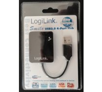 HUB USB 2.0 4 portu 'Smile' — melns UA0139