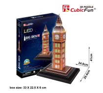 Puzle 3D pulkstenis Big Ben (gaisma)