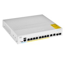 Cisco CBS350-8P-E-2G-EU tīkla slēdzis Pārvaldīts L2/L3 Gigabit Ethernet (10/100/1000) Sudrabs