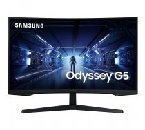 68,6 cm/27 collu (2560 x 1440) Samsung Odyssey G5 C27G54TQBU 16:9 1ms HDMI DisplayPort VESA WQHD 144Hz izliekts spēļu melns