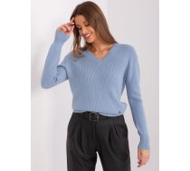 Sieviešu pelēks un zils klasisks džemperis