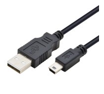 USB kabelis - Mini USB 1,8 m. melns