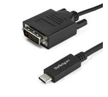 StarTech.com 6,6 pēdas (2 m) USB-C–DVI kabelis — 1920 x 1200 — melns