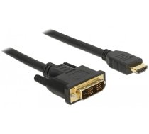 DVI-D kabelis (18 + 1) — HDMI M/M v1.2 1,5 m, vienas saites, melns